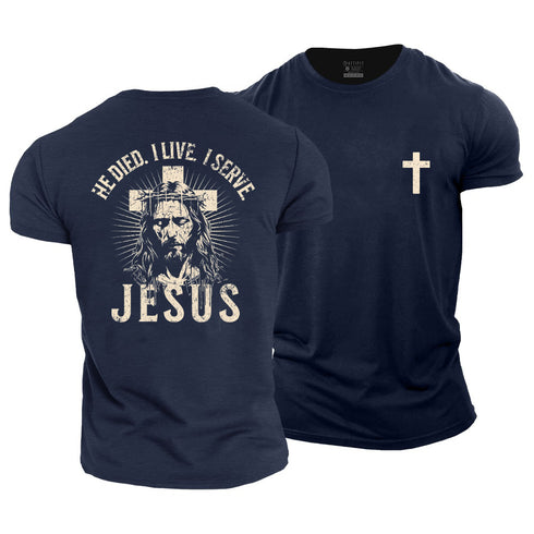 Men's He Died I Live I Serve Cotton T-Shirt